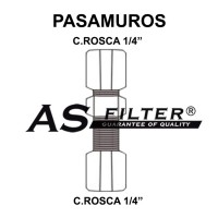 PASAMUROS C.ROSCA 1/4" X C.ROSCA 1/4"