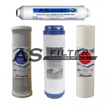 FILTRES OSMOSEUR 10" HQ ASFILTER PACK 4
