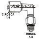 CODO ANTIRRETORNO INX. C.ROSCA1/4 X ROSCA1/8 (2 PIEZAS)