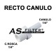 RECTO ROSCA 1/4" X CANULO 1/4"
