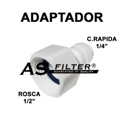 ADAPTADOR C.RAPIDA 1/4" X ROSCA 1/2" (HEMBRA)