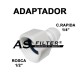 ADAPTADOR C.RAPIDA 1/4" X ROSCA 1/2 (HEMBRA)