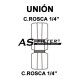 UNION C.ROSCA 1/4" X C.ROSCA 1/4"
