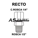 RECTO C.ROSCA 1/4" X ROSCA 1/2"