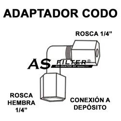 ADAPTADOR C.ROSCA 1/4" X C.DEPOSITO 1/4"