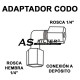 ADAPTADOR C.ROSCA 1/4" X C.DEPOSITO 1/4"