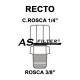 RECTO C.ROSCA 1/4" X ROSCA 3/8"